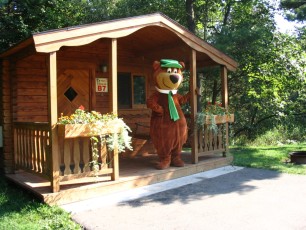Yogi Bear at a Bungalow